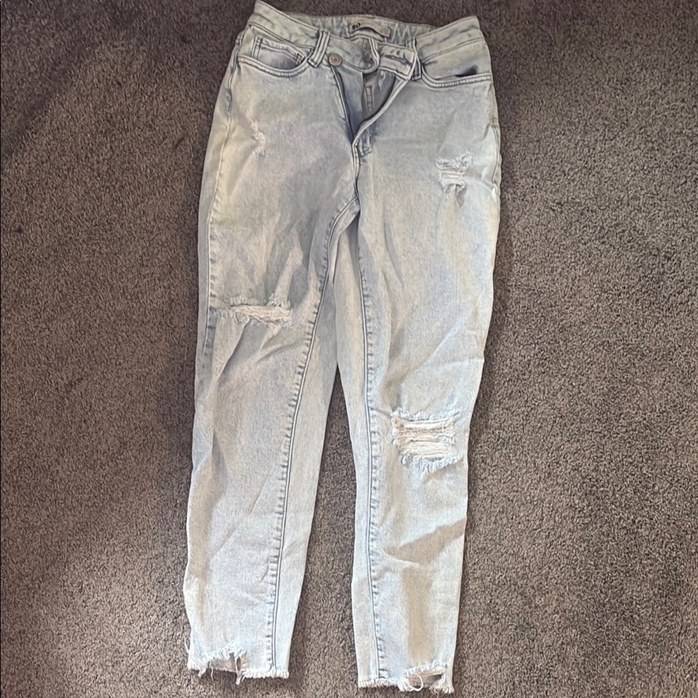 SO Light Blue Distressed Boyfriend Jeans